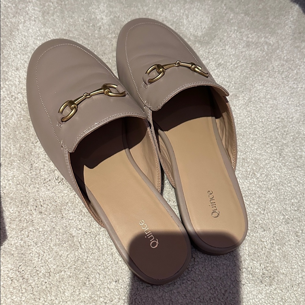 Quince Italian Leather Horsebit Loafer Mule - Picture 3 of 4